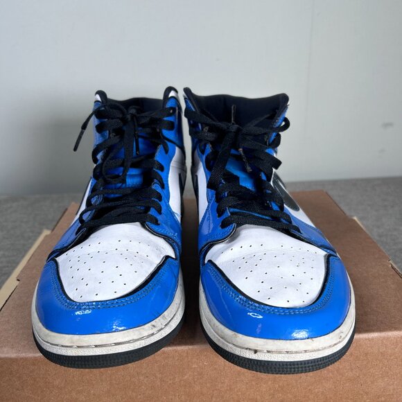 Nike Jordan 1 Mid Signal Blue Sneaker Shoes Men's 10.5 DD6834-402 - Picture 3 of 16